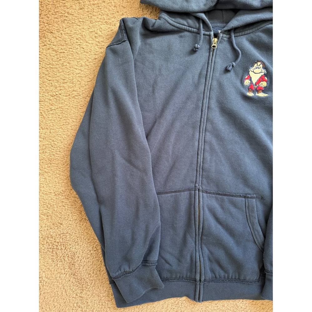 Disneyland Walt Disney World Size Large Grumpy Dwarf Zip Up Hoodie Mens - Picture 3 of 8